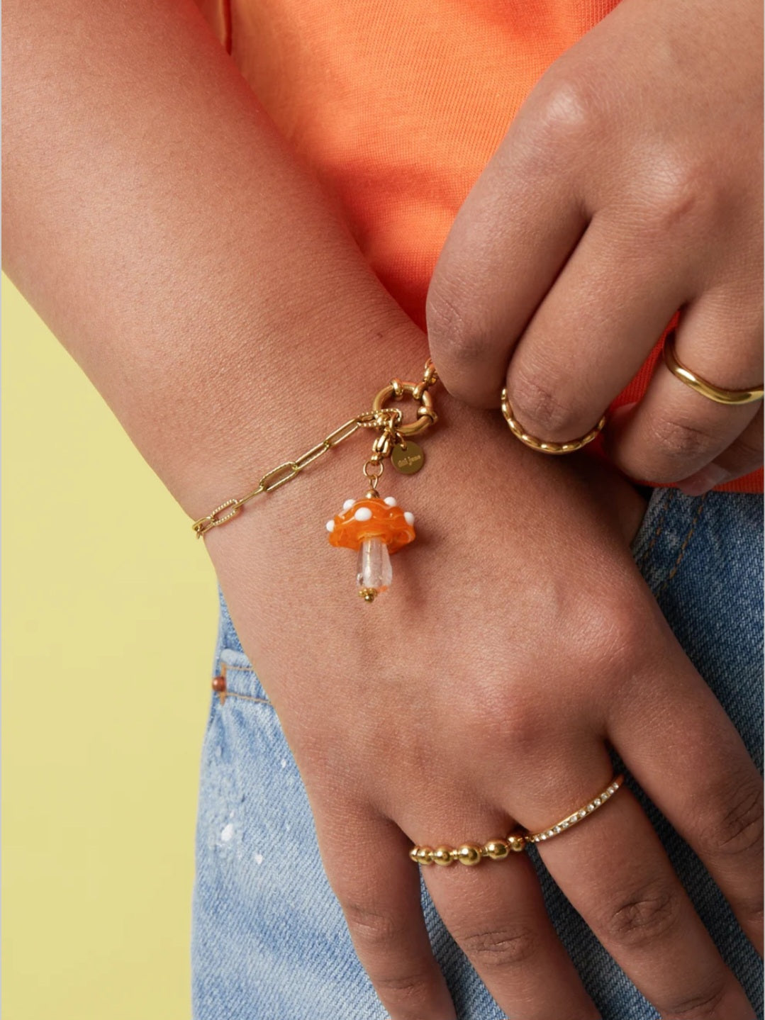 Charm Armband mit Frontverschluss und ovalen Gliedern