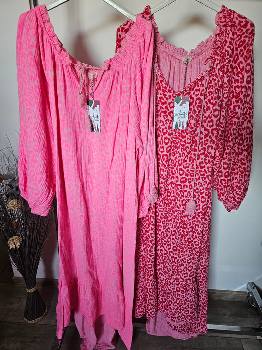 Musselin Kleid Leo Langarm