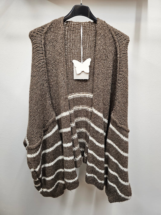 Strickjacke Nane taupe