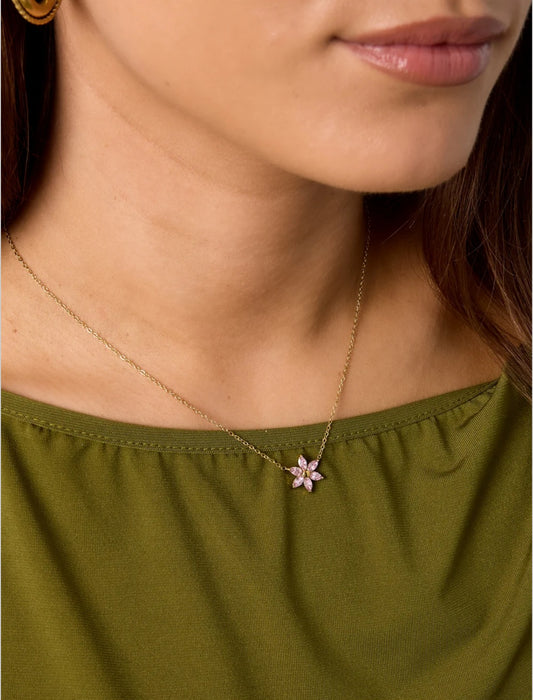 Kette mit Zirkonblume