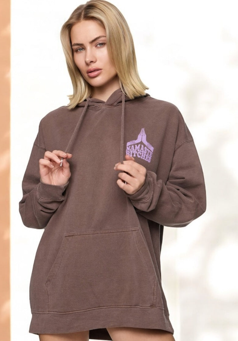 Hoodie Namaste brown