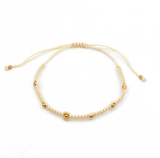 Armband beige Flower