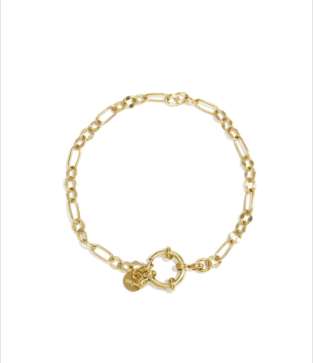 Charm Armband mit Frontverschluss und unterschiedlich langen Gliedern