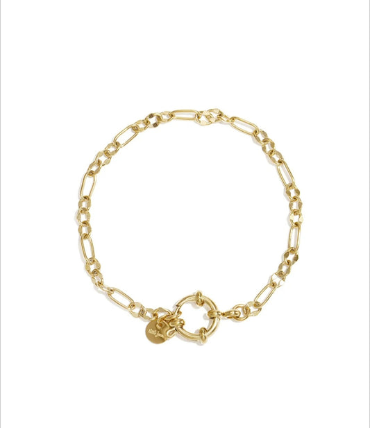 Charm Armband mit Frontverschluss und unterschiedlich langen Gliedern