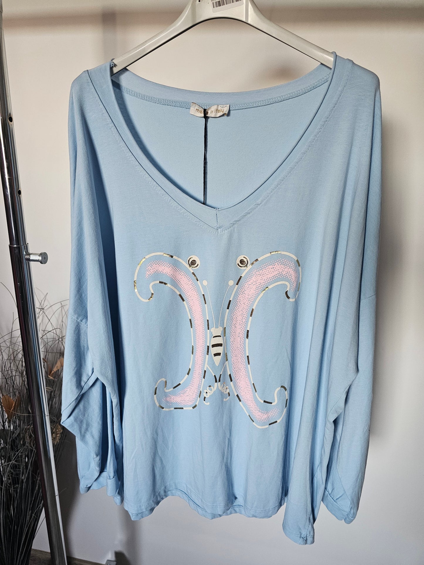 Oberteil Butterfly hellblau