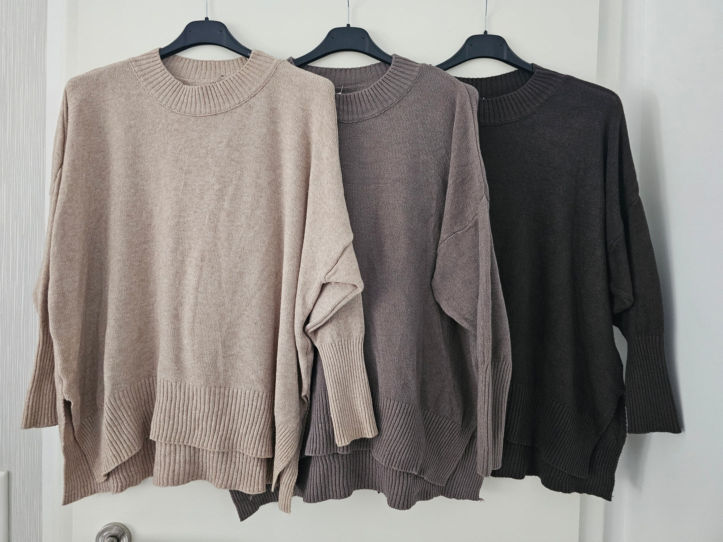 Strickpullover Merle mit Schlitz versch. Farben