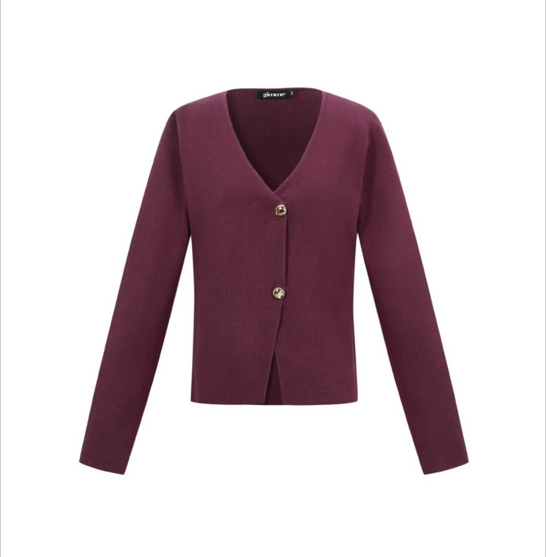 Casual Cardigan Lou Crimson