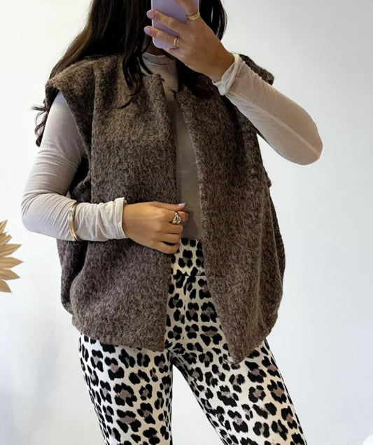 Fashion Weste Taupe