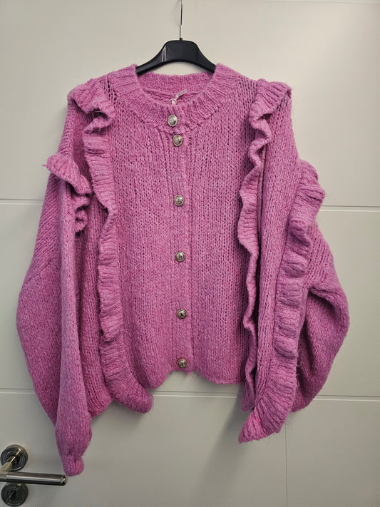 Cardigan Rüschi Pink