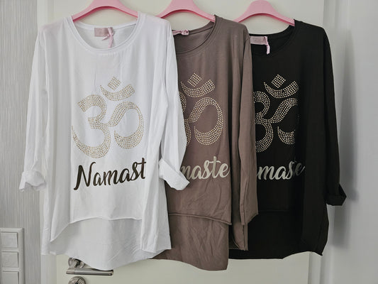 Glitzer-Oberteil Namaste versch. Farben