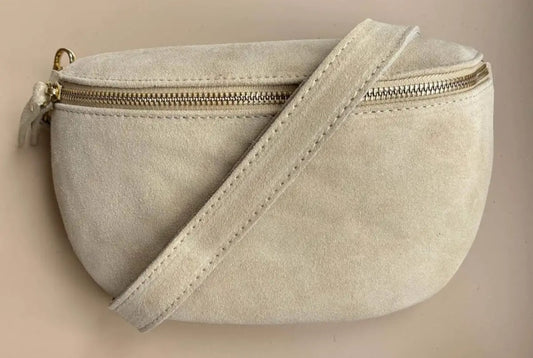 Wildleder Bauchtasche Beige
