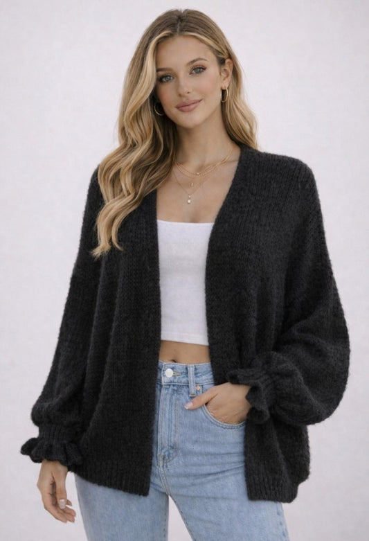 Strickjacke Leni Schwarz