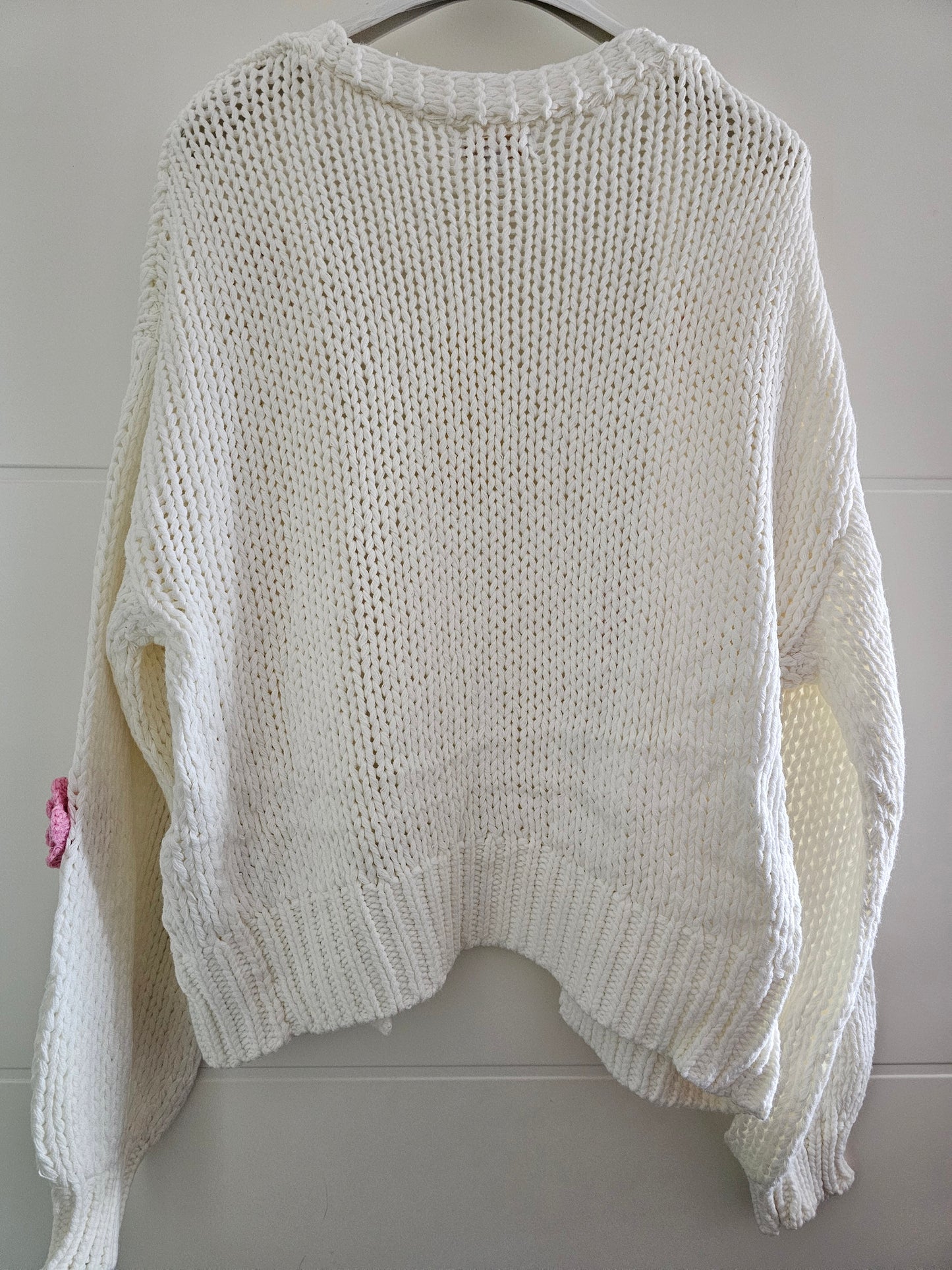 Cardigan Flower weiß