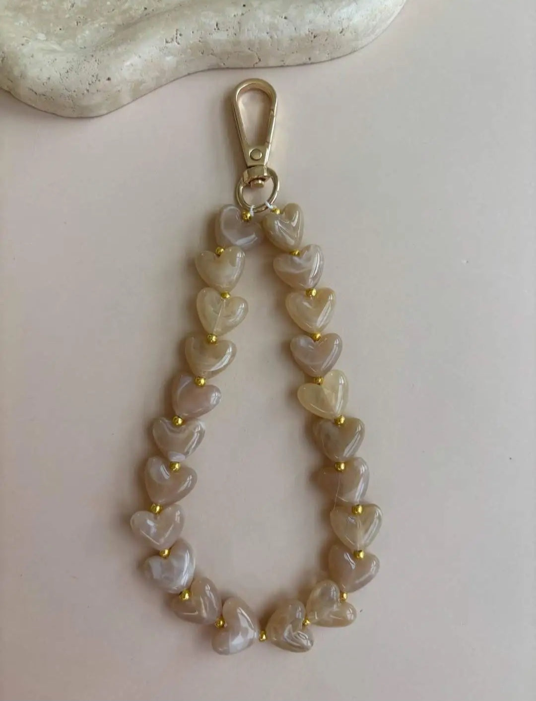 Anhänger Beige Hearts