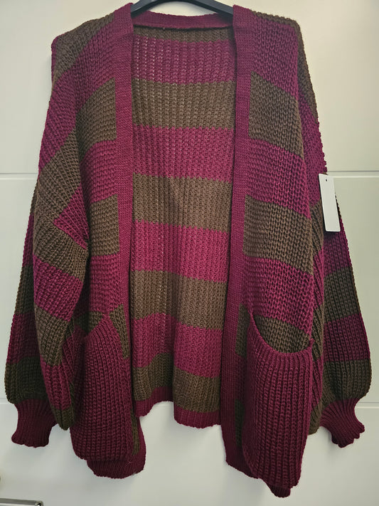 Strickjacke Mia bordeaux