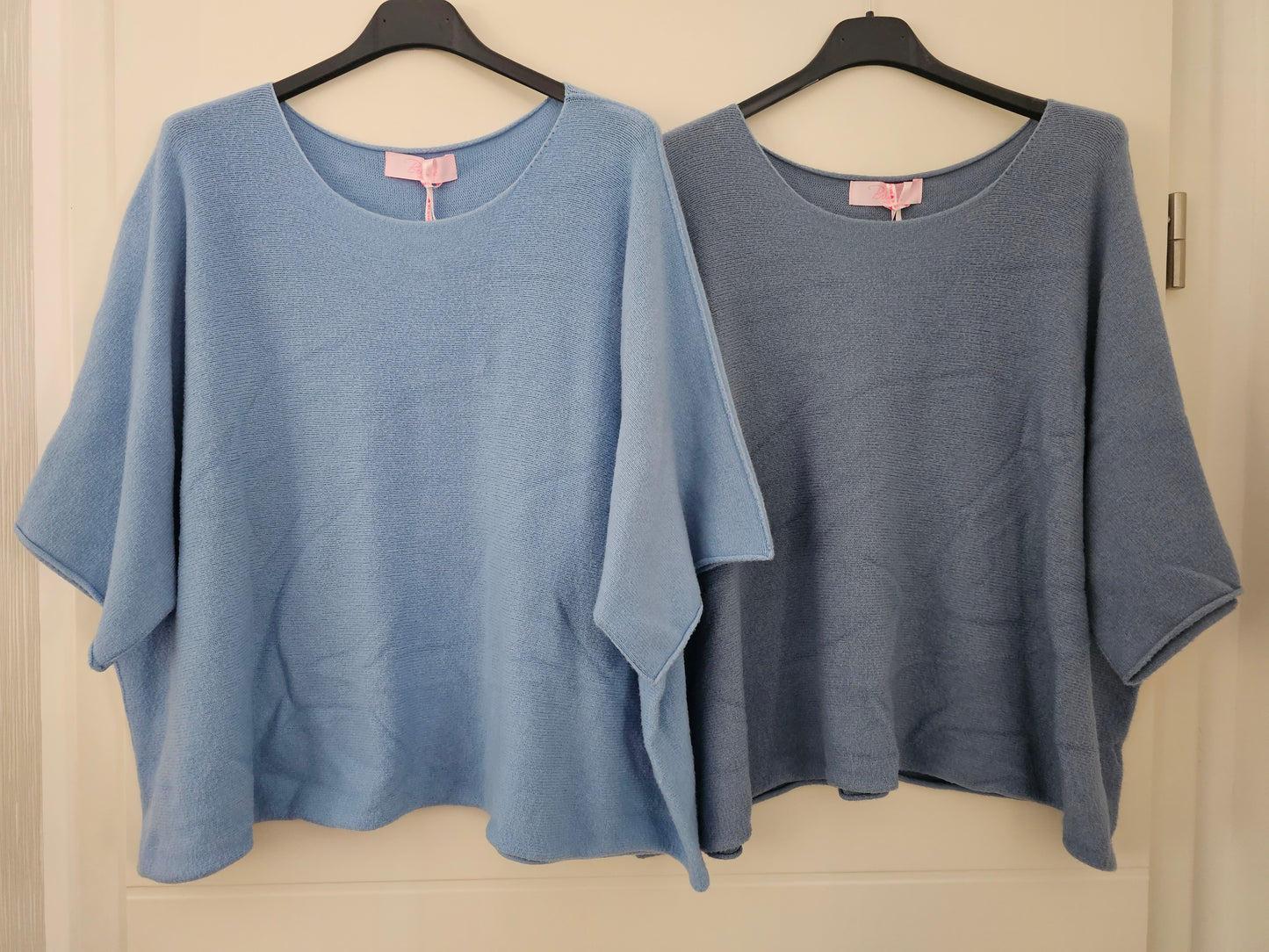 Oversize Pullover mit Kurzarm versch. Farben