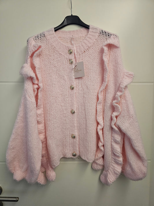 Cardigan Rüschi Rosa