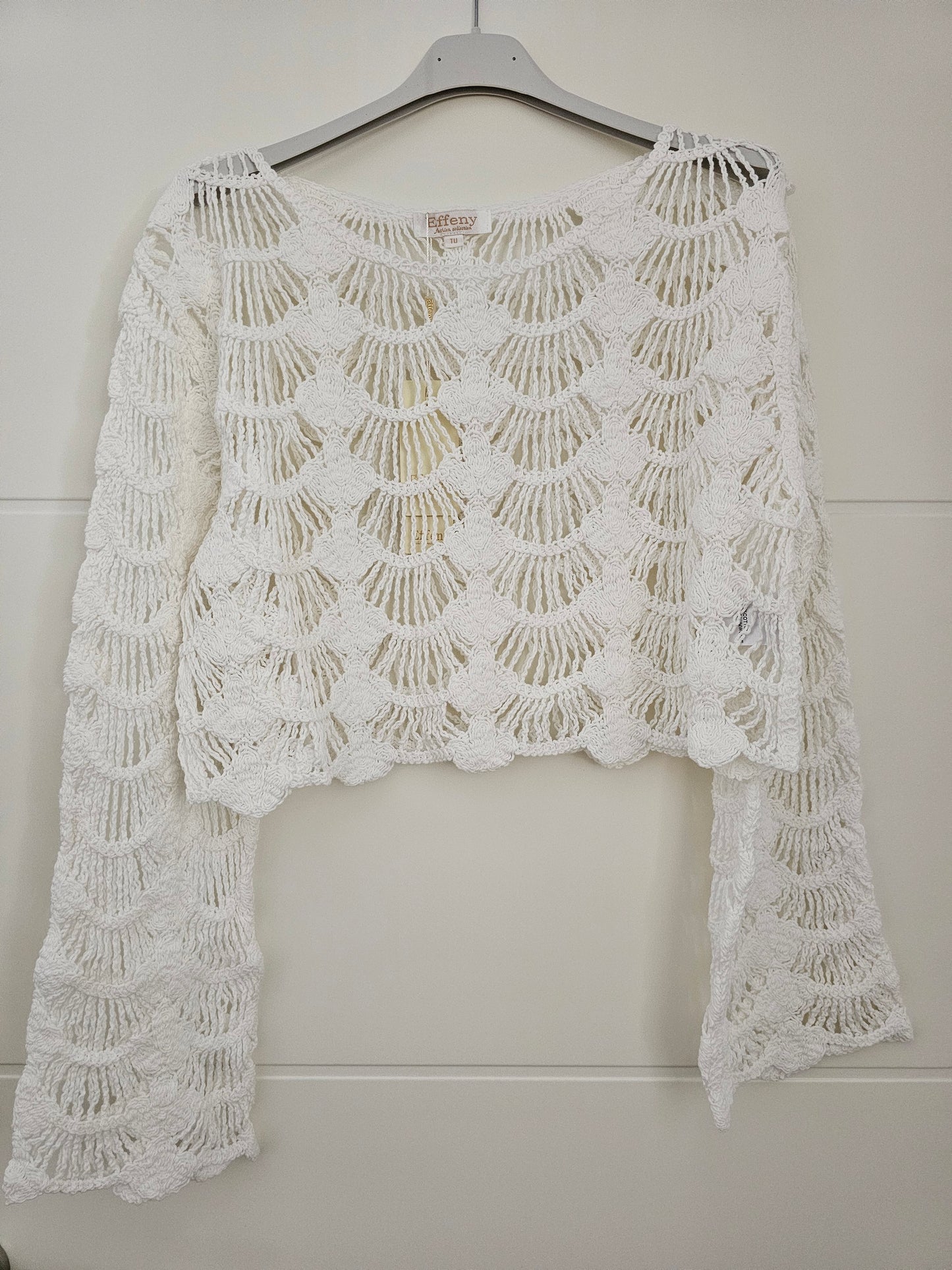 Häkeloberteil Seashell white