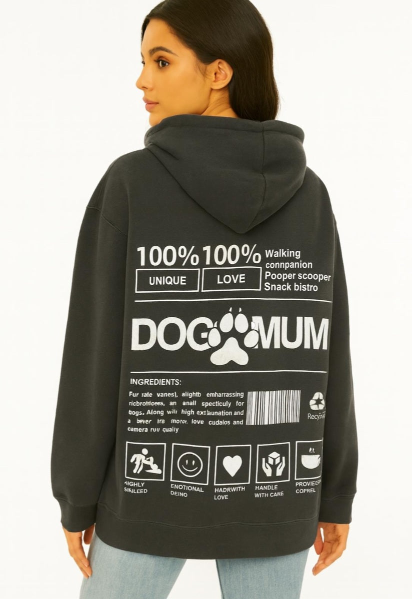 Hoodie Dog Mum grey