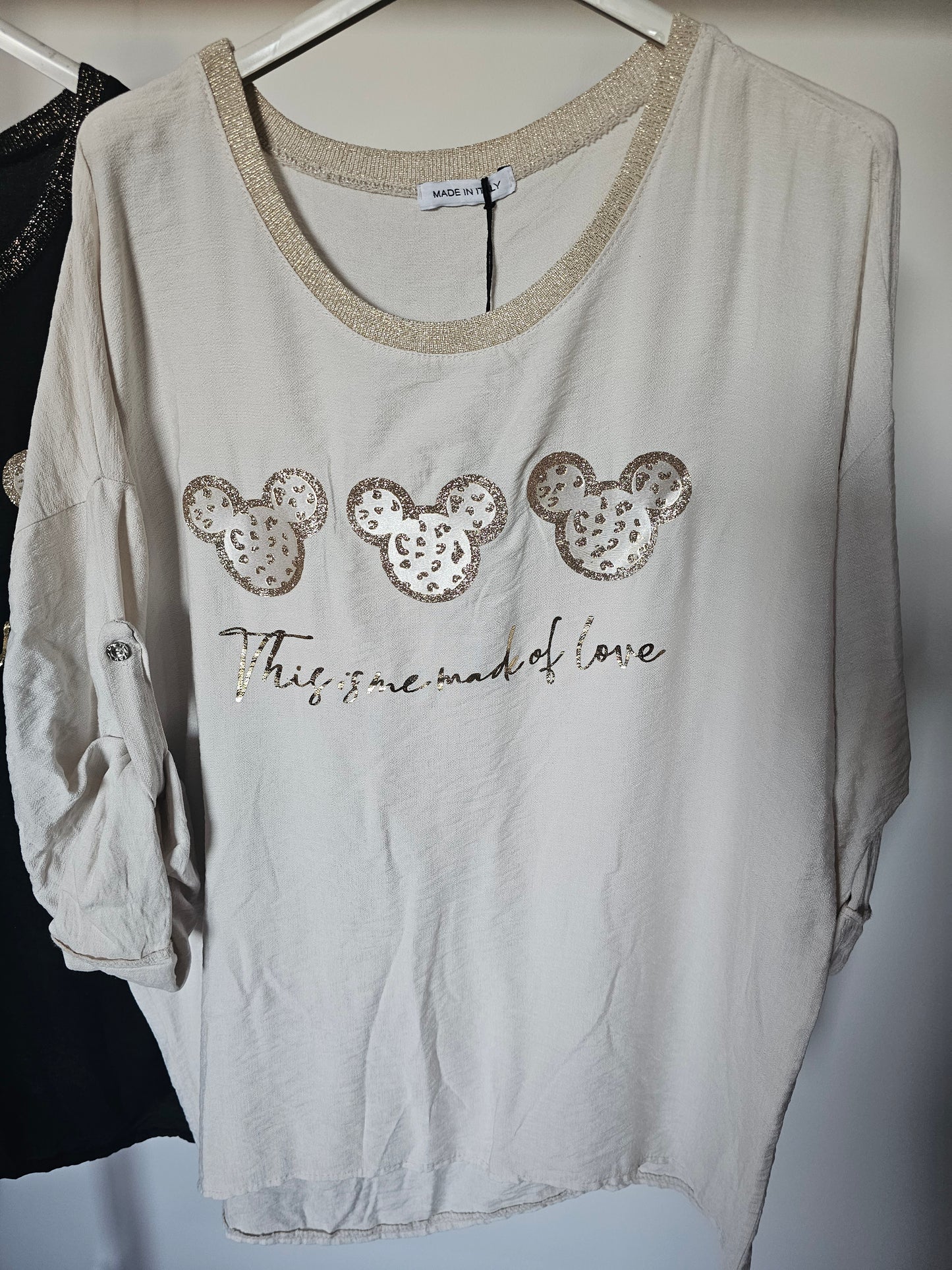 Oberteil Glitzermaus