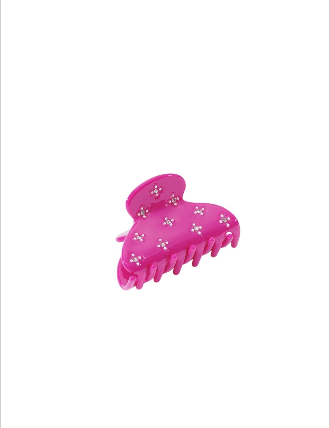Mini-Glitzer-Haarspange Pink