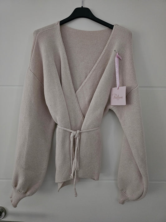 Wickel-Cardigan Beige