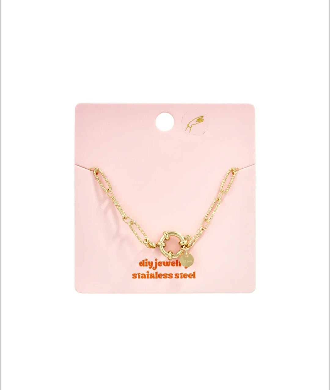 Charm Armband mit Frontverschluss und abwechselnden Gliedern