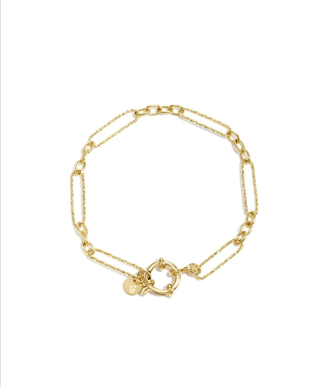 Charm Armband mit Frontverschluss und Gliedern in verschiedenen Formen
