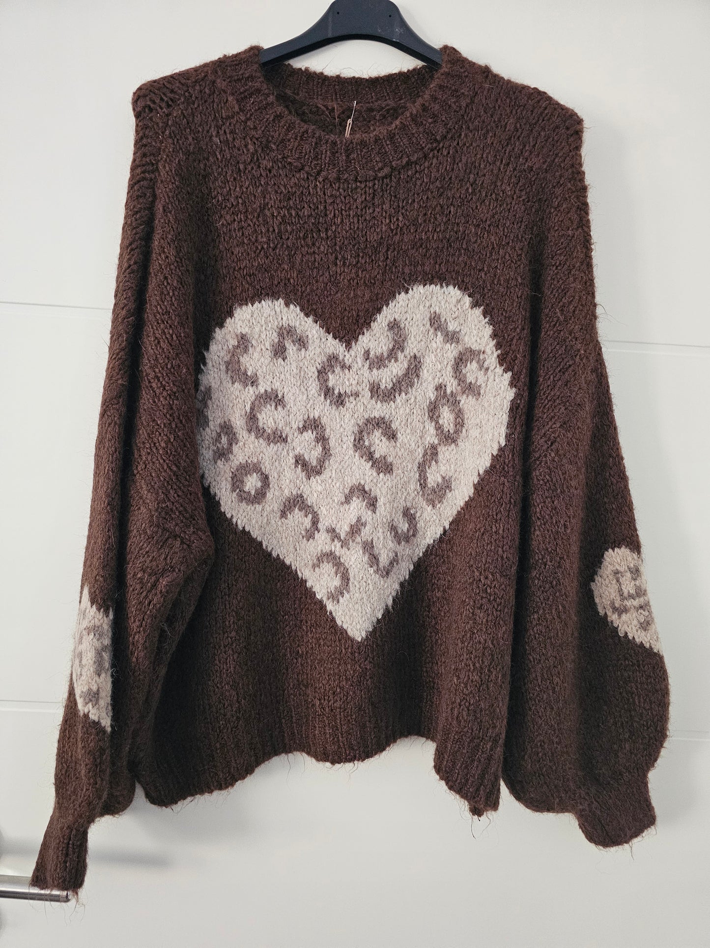 Pullover Leo Heart braun