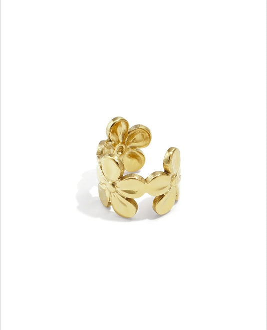 Ear Cuff Casual Flower gold