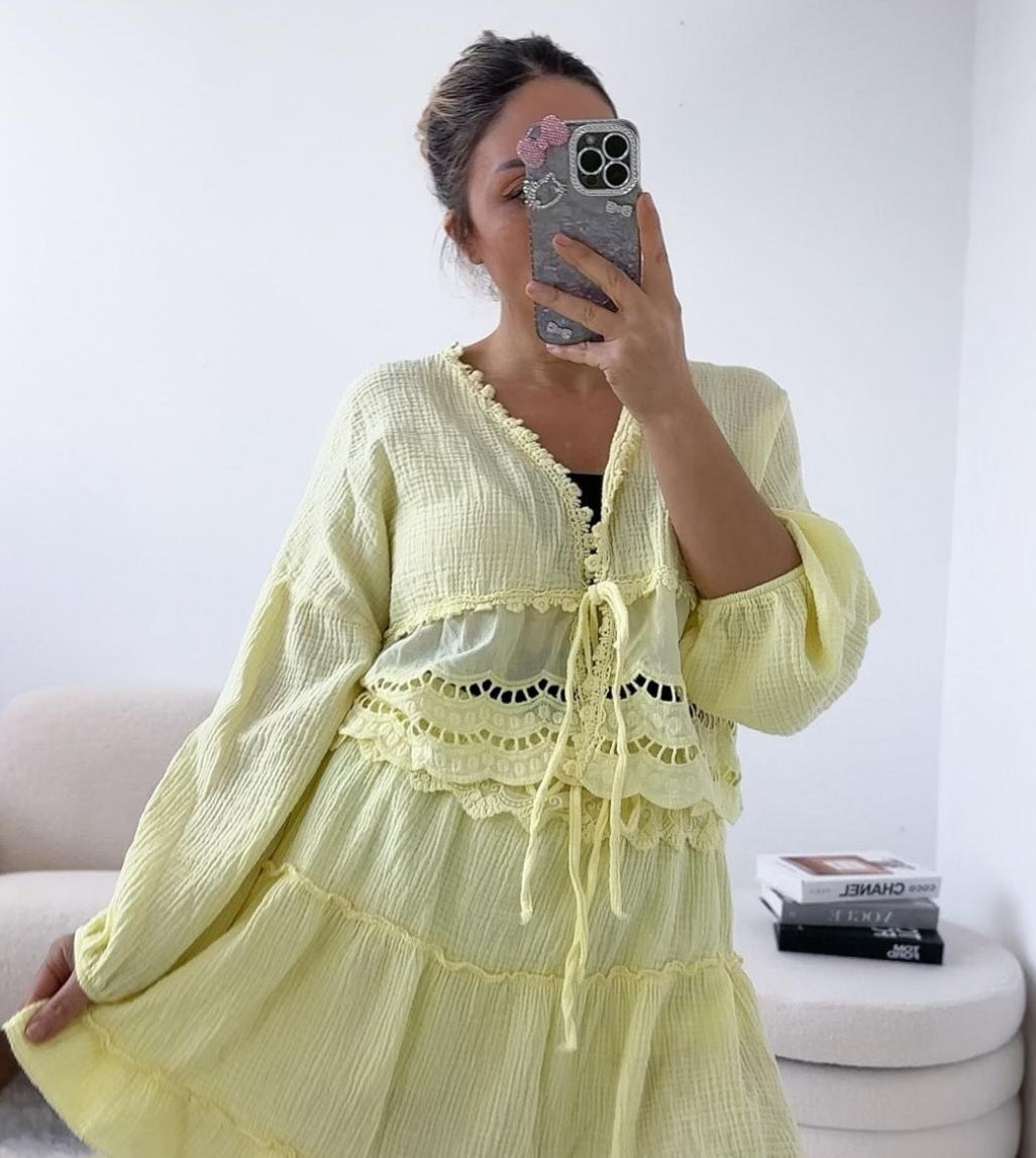 Musselinbluse Merle versch. Farben