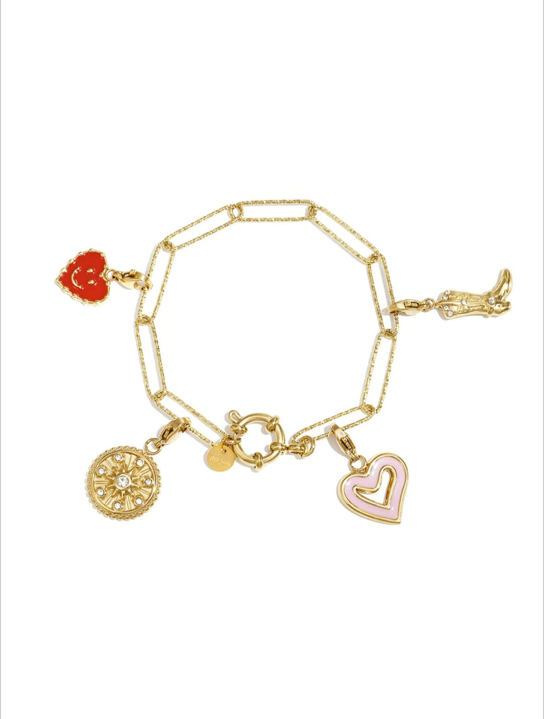 Charm Armband mit Frontverschluss und langen Gliedern