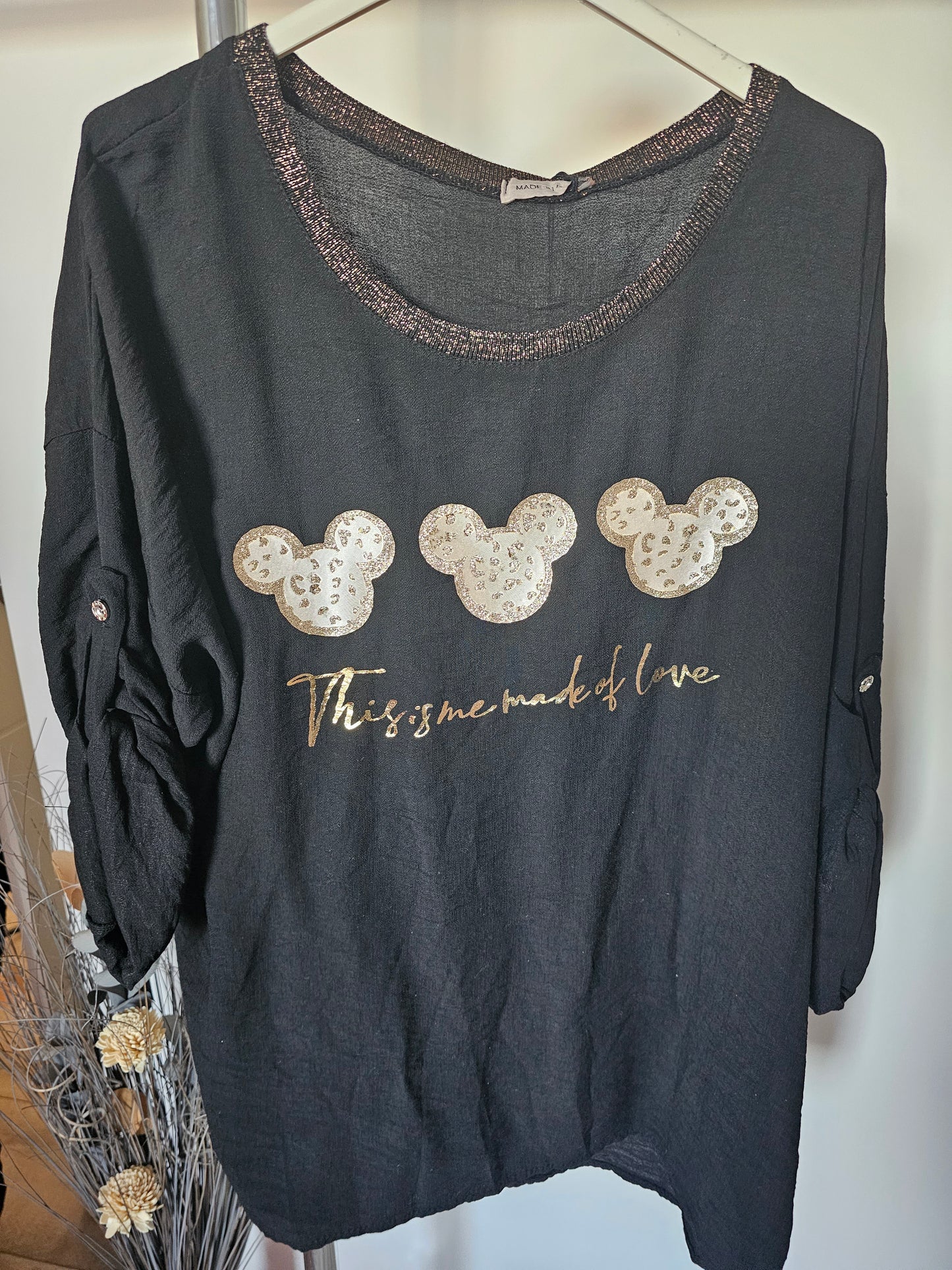 Oberteil Glitzermaus