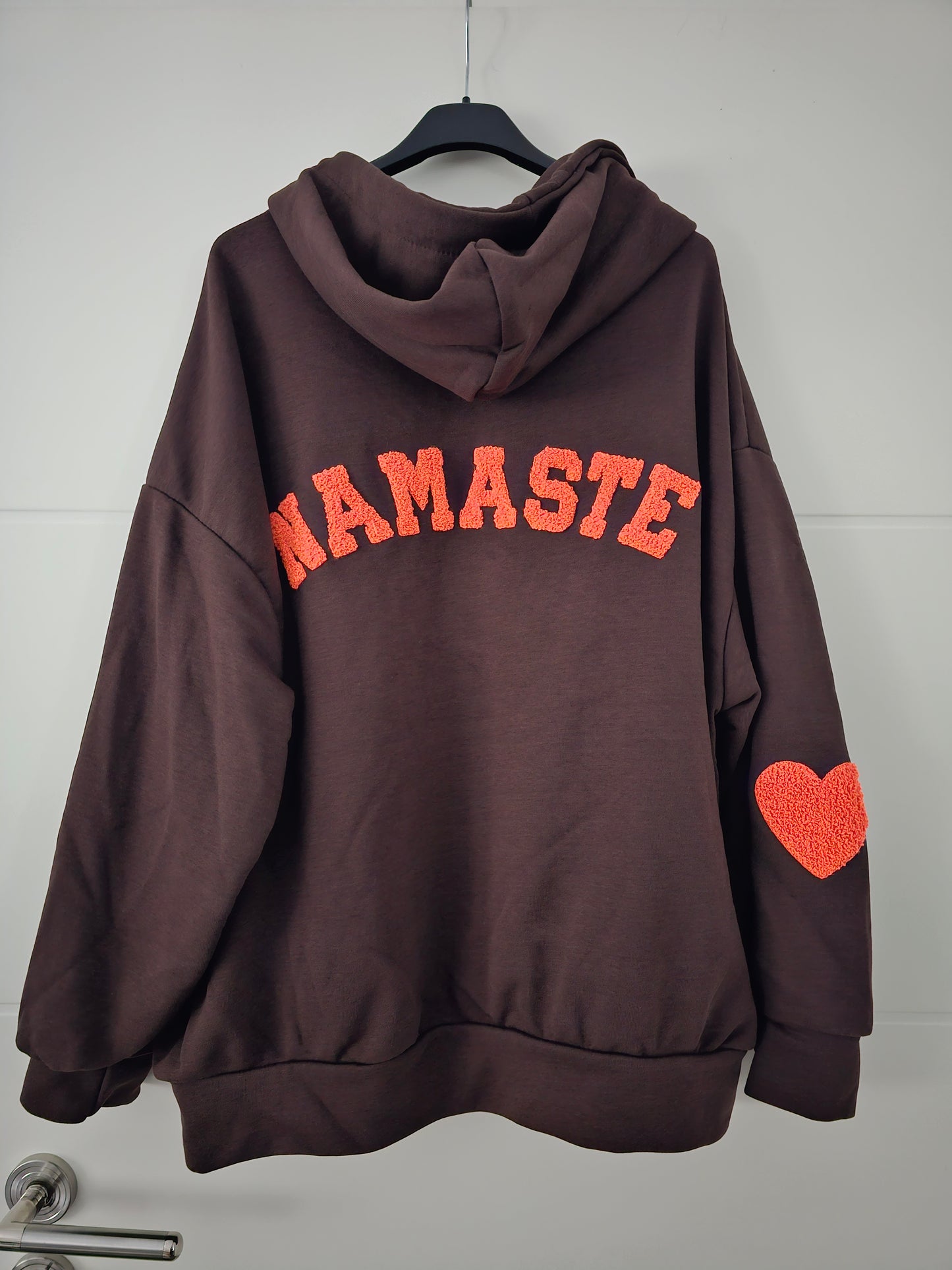 Hoodie Namanste Braun/Orange